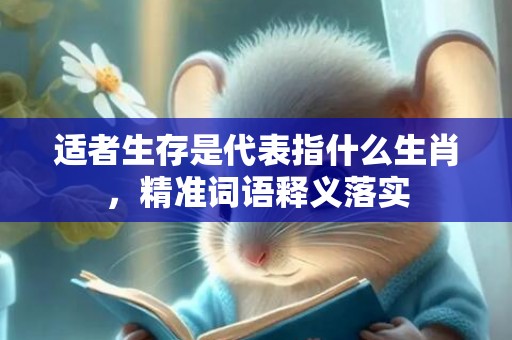 适者生存是代表指什么生肖，精准词语释义落实