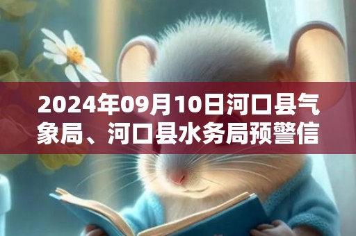 2024年09月10日河口县气象局、河口县水务局预警信息：云南省红河哈尼族彝族自治州河口瑶族自治县发布山洪灾害风险Ⅱ级预警