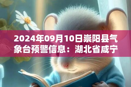2024年09月10日崇阳县气象台预警信息：湖北省咸宁市崇阳县发布高温橙色预警