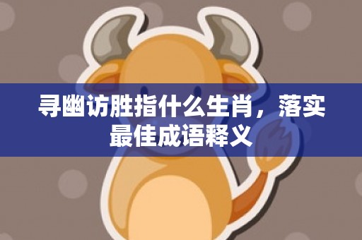 寻幽访胜指什么生肖，落实最佳成语释义