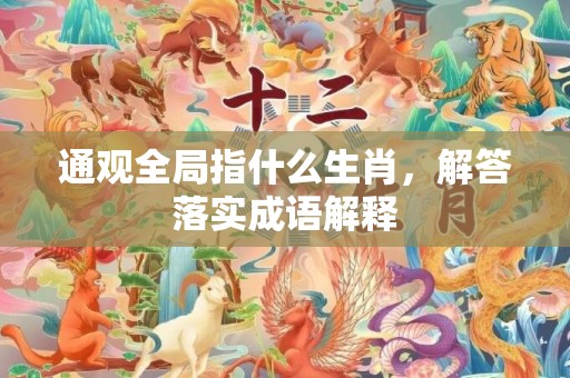 通观全局指什么生肖，解答落实成语解释