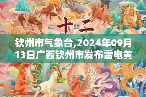 钦州市气象台,2024年09月13日广西钦州市发布雷电黄色预警