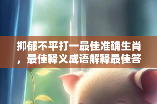 抑郁不平打一最佳准确生肖，最佳释义成语解释最佳答