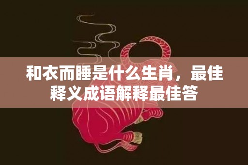 和衣而睡是什么生肖，最佳释义成语解释最佳答