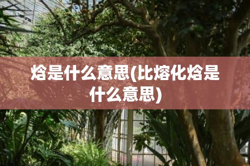 焓是什么意思(比熔化焓是什么意思)