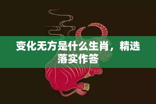 变化无方是什么生肖，精选落实作答