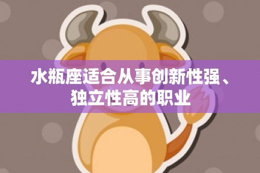 水瓶座适合从事创新性强、独立性高的职业