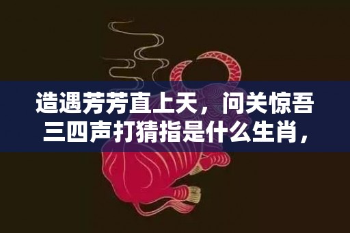 造遇芳芳直上天，问关惊吾三四声打猜指是什么生肖，精确解读落实