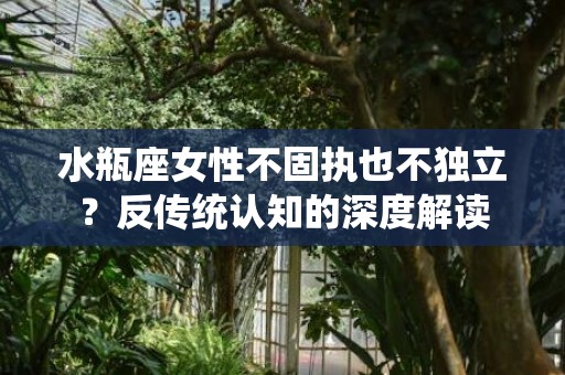 水瓶座女性不固执也不独立？反传统认知的深度解读