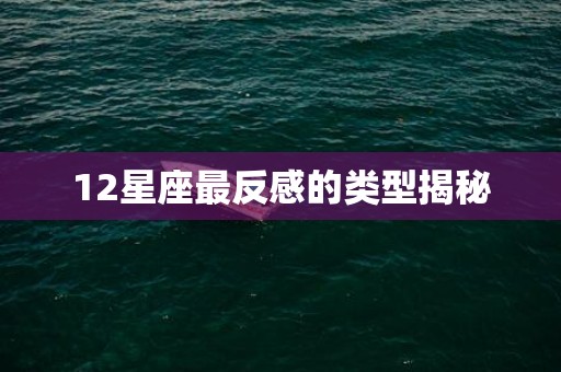 12星座最反感的类型揭秘