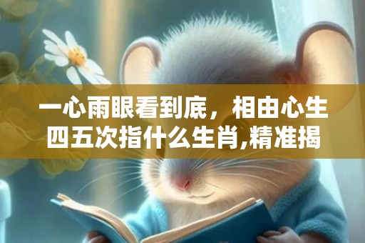 一心雨眼看到底，相由心生四五次指什么生肖,精准揭秘相关生肖含义