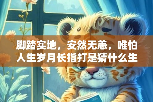 脚踏实地，安然无恙，唯怕人生岁月长指打是猜什么生肖,详细解析告诉你答案