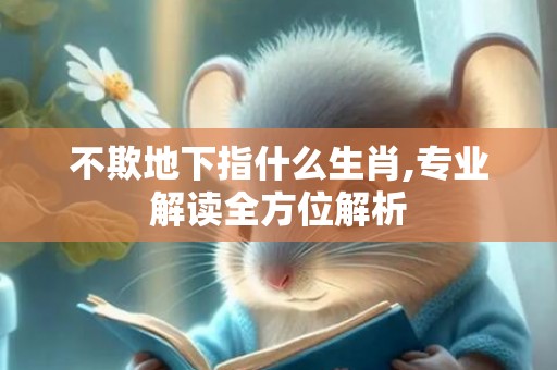 不欺地下指什么生肖,专业解读全方位解析