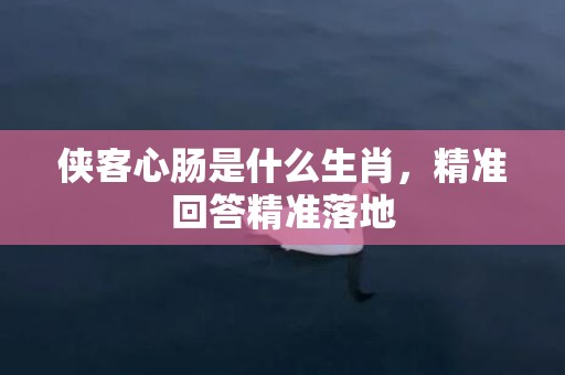 侠客心肠是什么生肖，精准回答精准落地