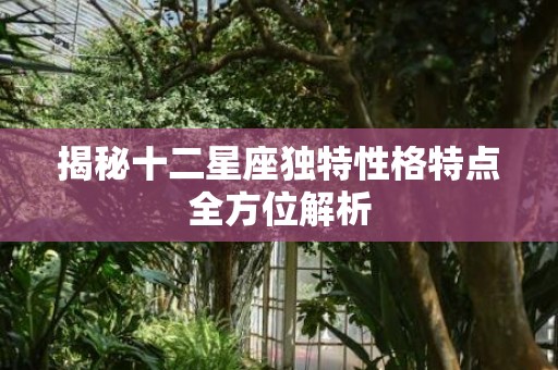 揭秘十二星座独特性格特点全方位解析