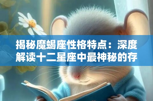 揭秘魔蝎座性格特点：深度解读十二星座中最神秘的存在