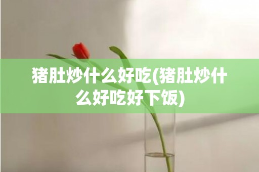 猪肚炒什么好吃(猪肚炒什么好吃好下饭)