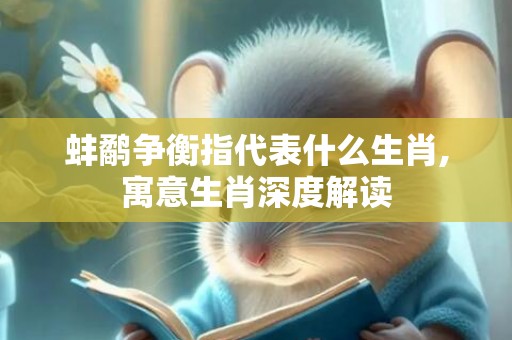 蚌鹬争衡指代表什么生肖,寓意生肖深度解读