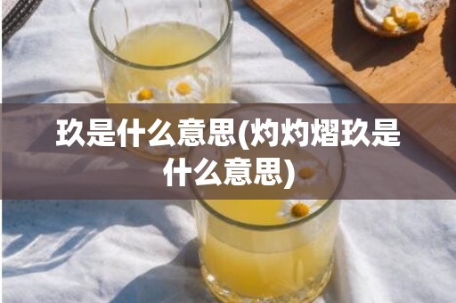 玖是什么意思(灼灼熠玖是什么意思)