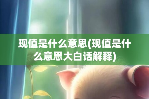 现值是什么意思(现值是什么意思大白话解释)