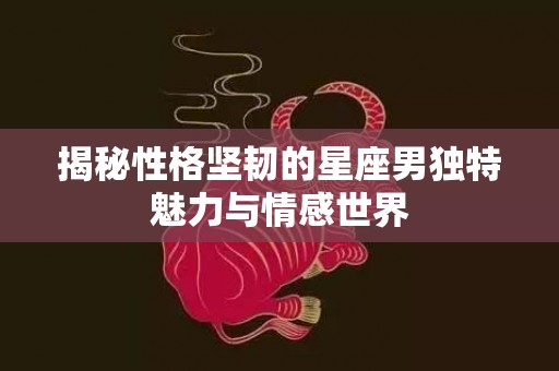 揭秘性格坚韧的星座男独特魅力与情感世界