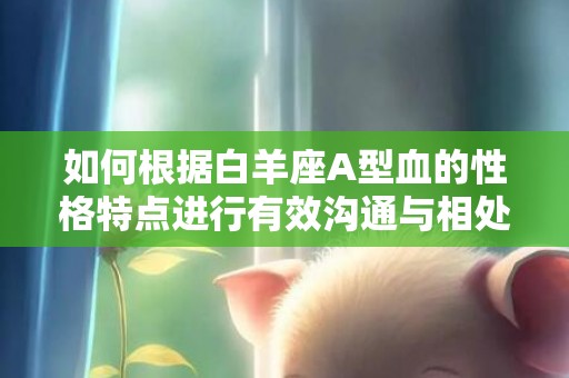 如何根据白羊座A型血的性格特点进行有效沟通与相处