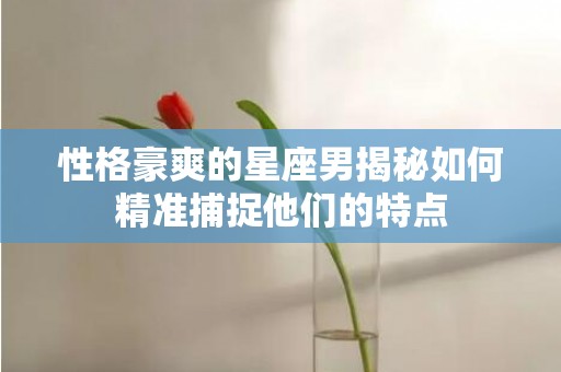 性格豪爽的星座男揭秘如何精准捕捉他们的特点