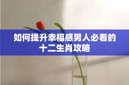 如何提升幸福感男人必看的十二生肖攻略