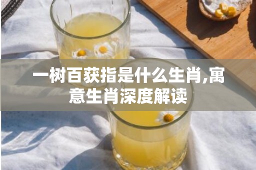 一树百获指是什么生肖,寓意生肖深度解读