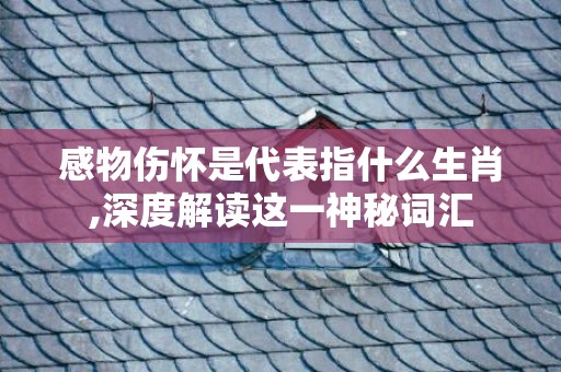 感物伤怀是代表指什么生肖,深度解读这一神秘词汇
