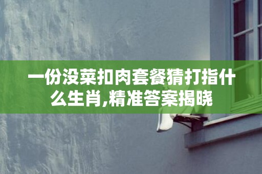 一份没菜扣肉套餐猜打指什么生肖,精准答案揭晓