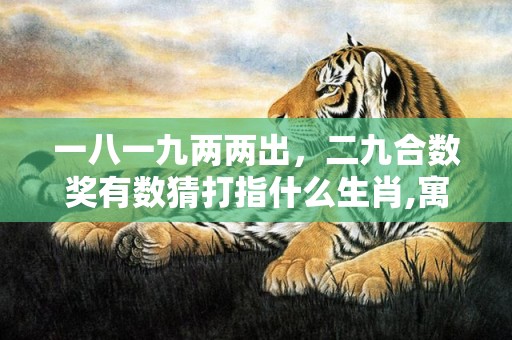 一八一九两两出，二九合数奖有数猜打指什么生肖,寓意生肖深度解读
