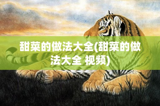甜菜的做法大全(甜菜的做法大全 视频)