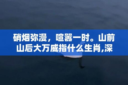 硝烟弥漫，喧嚣一时。山前山后大万威指什么生肖,深度解读这一神秘词汇