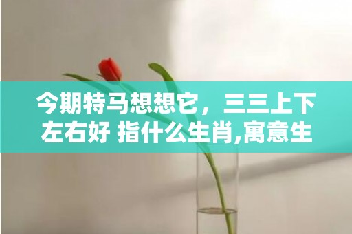 今期特马想想它，三三上下左右好 指什么生肖,寓意生肖深度解读