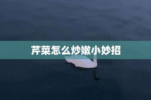 芹菜怎么炒嫩小妙招