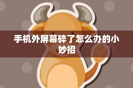 手机外屏幕碎了怎么办的小妙招