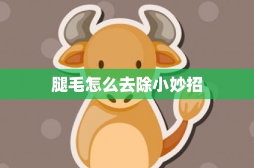 腿毛怎么去除小妙招