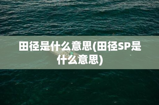 田径是什么意思(田径SP是什么意思)