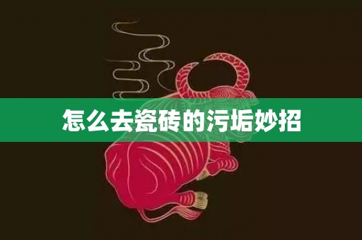怎么去瓷砖的污垢妙招