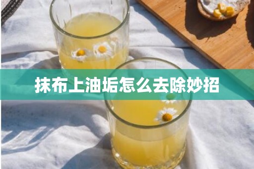 抹布上油垢怎么去除妙招