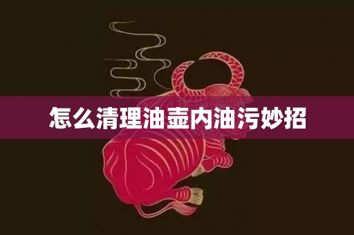 怎么清理油壶内油污妙招