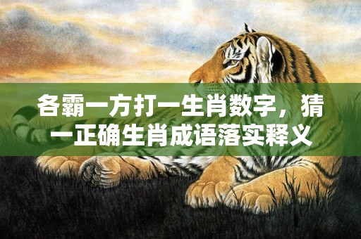各霸一方打一生肖数字，猜一正确生肖成语落实释义
