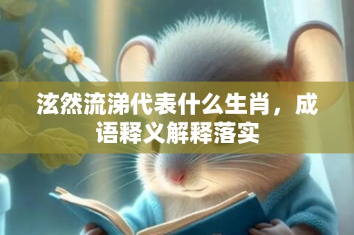 泫然流涕代表什么生肖，成语释义解释落实