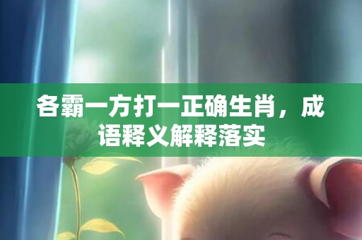 各霸一方打一正确生肖，成语释义解释落实插图