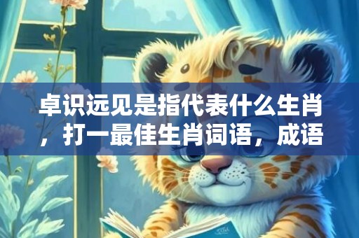 卓识远见是指代表什么生肖，打一最佳生肖词语，成语释义解释落实