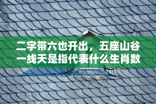 二字带六也开出，五座山谷一线天是指代表什么生肖数字，词语分析落实解释