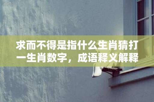求而不得是指什么生肖猜打一生肖数字，成语释义解释落实