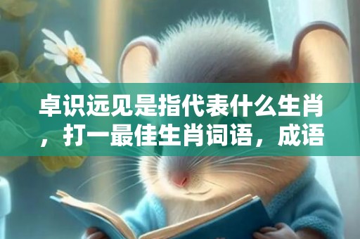 卓识远见是指代表什么生肖，打一最佳生肖词语，成语落实答案解释