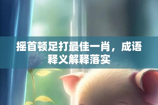 摇首顿足打最佳一肖，成语释义解释落实